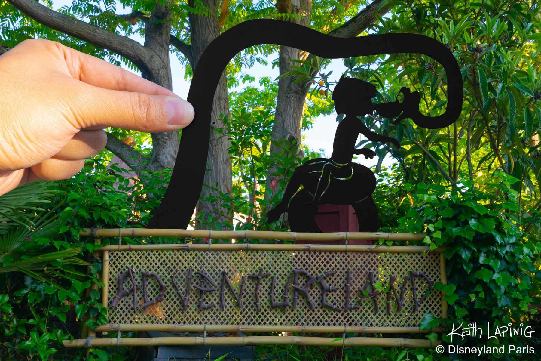 Jungle Festival Kaa and Mowgli Adventureland Sign